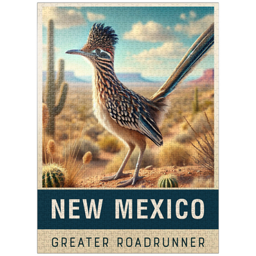 puzzleplate State Birds Series: New Mexico, Greater Roadrunner 1000 Jigsaw Puzzle