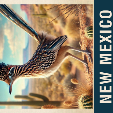 State Birds Series: New Mexico, Greater Roadrunner 1000 Jigsaw Puzzle 3D Modell