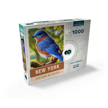 State Birds Series: New York, Eastern Bluebird 1000 Jigsaw Puzzle box view2