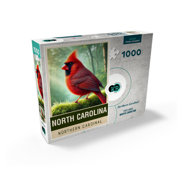 State Birds Series: North Carolina, Northern Cardinal 1000 Jigsaw Puzzle box view2