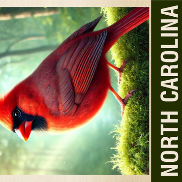 State Birds Series: North Carolina, Northern Cardinal 1000 Jigsaw Puzzle 3D Modell