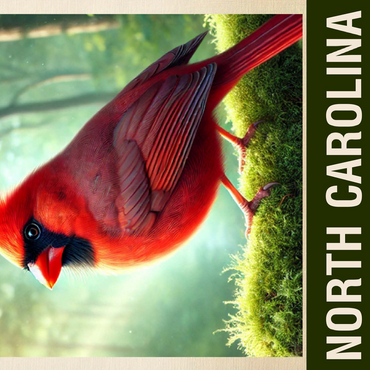 State Birds Series: North Carolina, Northern Cardinal 500 Jigsaw Puzzle 3D Modell