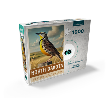 State Birds Series: North Dakota, Western Meadowlark 1000 Jigsaw Puzzle box view2