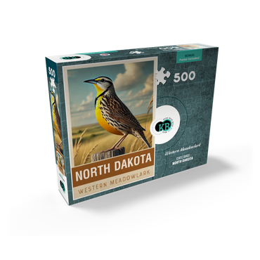 State Birds Series: North Dakota, Western Meadowlark 500 Jigsaw Puzzle box view2