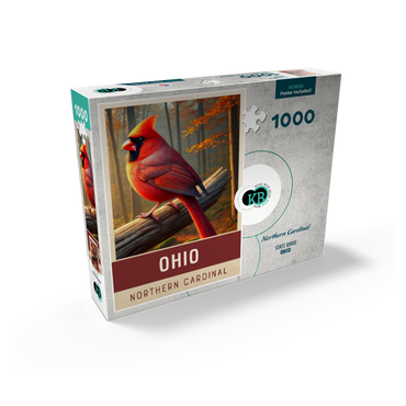 State Birds Series: Ohio, Northern Cardinal 1000 Jigsaw Puzzle box view2