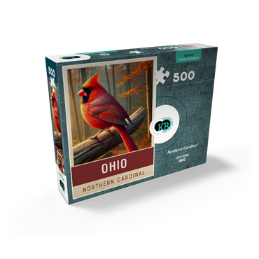 State Birds Series: Ohio, Northern Cardinal 500 Jigsaw Puzzle box view2