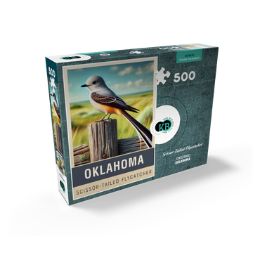 State Birds Series: Oklahoma, Scissor-tailed Flycatcher 500 Jigsaw Puzzle box view2
