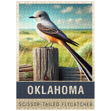 puzzleplate State Birds Series: Oklahoma, Scissor-tailed Flycatcher 500 Jigsaw Puzzle