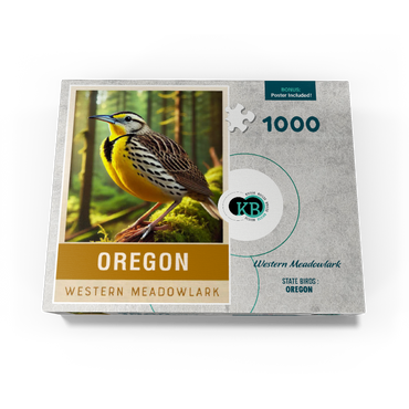 State Birds Series: Oregon, Western Meadowlark 1000 Jigsaw Puzzle box view3