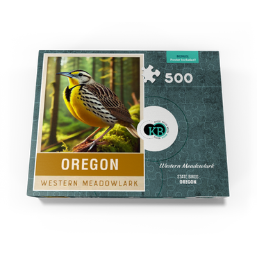 State Birds Series: Oregon, Western Meadowlark 500 Jigsaw Puzzle box view3