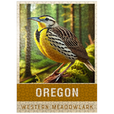 puzzleplate State Birds Series: Oregon, Western Meadowlark 500 Jigsaw Puzzle