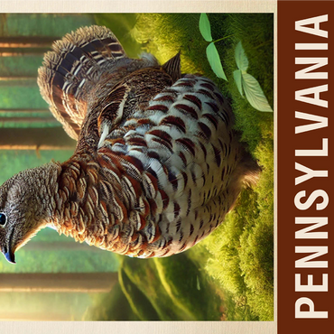 State Birds Series: Pennsylvania, Ruffed Grouse 1000 Jigsaw Puzzle 3D Modell