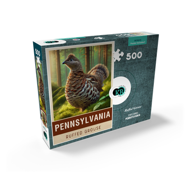 State Birds Series: Pennsylvania, Ruffed Grouse 500 Jigsaw Puzzle box view2