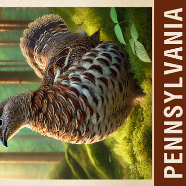 State Birds Series: Pennsylvania, Ruffed Grouse 500 Jigsaw Puzzle 3D Modell