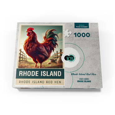 State Birds Series: Rhode Island, Rhode Island Red Hen 1000 Jigsaw Puzzle box view3