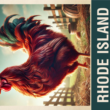 State Birds Series: Rhode Island, Rhode Island Red Hen 1000 Jigsaw Puzzle 3D Modell