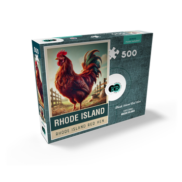 State Birds Series: Rhode Island, Rhode Island Red Hen 500 Jigsaw Puzzle box view2