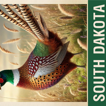 State Birds Series: South Dakota, Ring-necked Pheasant 1000 Jigsaw Puzzle 3D Modell