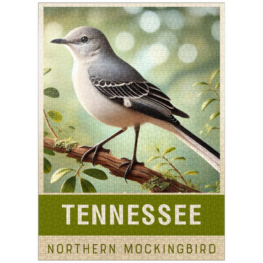 puzzleplate State Birds Series: Tennessee, Northern Mockingbird 1000 Jigsaw Puzzle