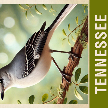 State Birds Series: Tennessee, Northern Mockingbird 500 Jigsaw Puzzle 3D Modell