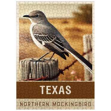 puzzleplate State Birds Series: Texas, Northern Mockingbird 500 Jigsaw Puzzle