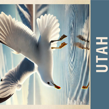 State Birds Series: Utah, California Gull 1000 Jigsaw Puzzle 3D Modell