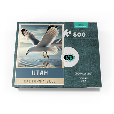 State Birds Series: Utah, California Gull 500 Jigsaw Puzzle box view3