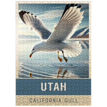 puzzleplate State Birds Series: Utah, California Gull 500 Jigsaw Puzzle