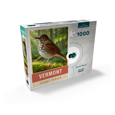 State Birds Series: Vermont, Hermit Thrush 1000 Jigsaw Puzzle box view2