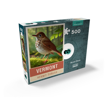 State Birds Series: Vermont, Hermit Thrush 500 Jigsaw Puzzle box view2