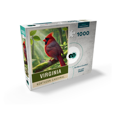 State Birds Series: Virginia, Northern Cardinal 1000 Jigsaw Puzzle box view2