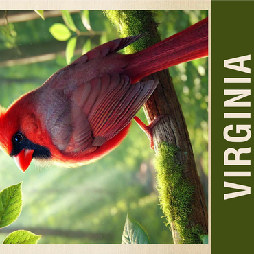 State Birds Series: Virginia, Northern Cardinal 1000 Jigsaw Puzzle 3D Modell