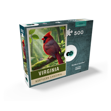 State Birds Series: Virginia, Northern Cardinal 500 Jigsaw Puzzle box view2