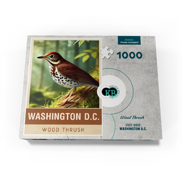 State Birds Series: Washington D.C., Wood Thrush 1000 Jigsaw Puzzle box view3