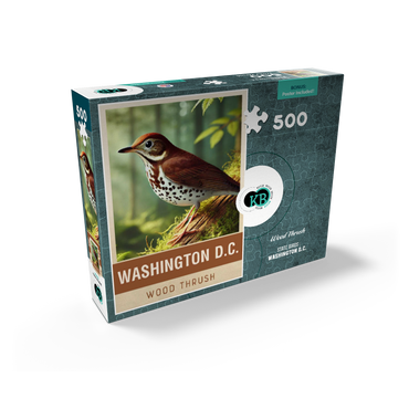 State Birds Series: Washington D.C., Wood Thrush 500 Jigsaw Puzzle box view2