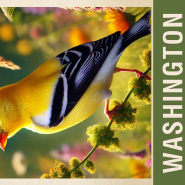 State Birds Series: Washington, Willow Goldfinch 500 Jigsaw Puzzle 3D Modell