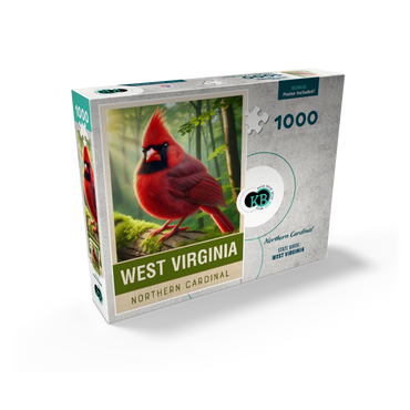 State Birds Series: West Virginia, Northern Cardinal 1000 Jigsaw Puzzle box view2