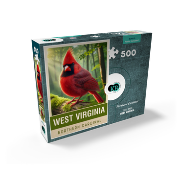 State Birds Series: West Virginia, Northern Cardinal 500 Jigsaw Puzzle box view2