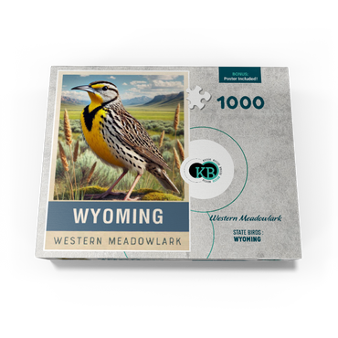 State Birds Series: Wyoming, Western Meadowlark 1000 Jigsaw Puzzle box view3
