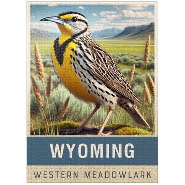 puzzleplate State Birds Series: Wyoming, Western Meadowlark 1000 Jigsaw Puzzle
