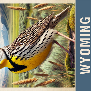 State Birds Series: Wyoming, Western Meadowlark 1000 Jigsaw Puzzle 3D Modell