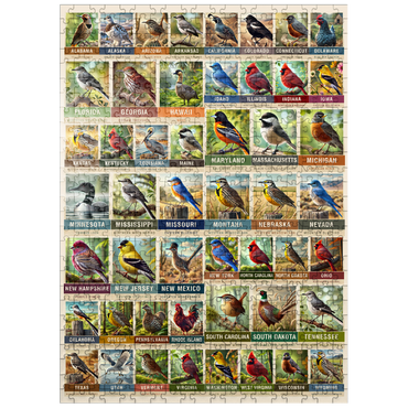 puzzleplate State Birds Series: 50 State Birds Collage, vol.1 500 Jigsaw Puzzle