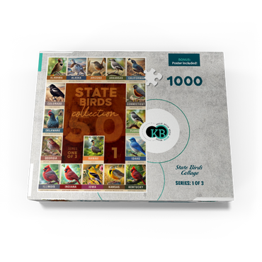 State Birds Series: 50 State Birds Collage, Part 1 of 3 1000 Jigsaw Puzzle box view3