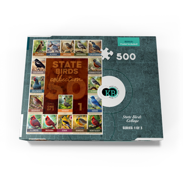 State Birds Series: 50 State Birds Collage, Part 1 of 3 500 Jigsaw Puzzle box view3