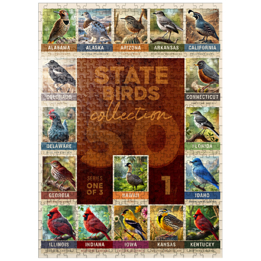 puzzleplate State Birds Series: 50 State Birds Collage, Part 1 of 3 500 Jigsaw Puzzle