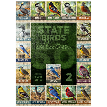 puzzleplate State Birds Series: 50 State Birds Collage, Part 2 of 3 500 Jigsaw Puzzle