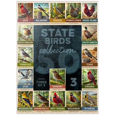 puzzleplate State Birds Series: 50 State Birds Collage, Part 3 of 3 1000 Jigsaw Puzzle