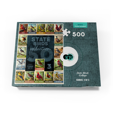 State Birds Series: 50 State Birds Collage, Part 3 of 3 500 Jigsaw Puzzle box view3