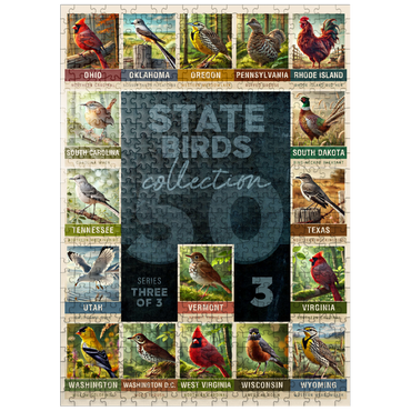 puzzleplate State Birds Series: 50 State Birds Collage, Part 3 of 3 500 Jigsaw Puzzle
