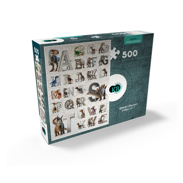 Illustration Collage: Dinosaur Alphabet, vol.1 500 Jigsaw Puzzle box view2